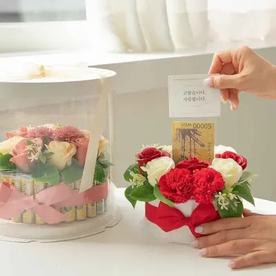(솜씨키트) 효도는 바로 지금 플라워 반전 용돈 케이크 DIY