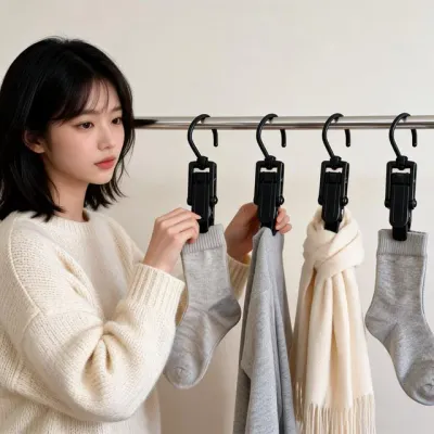 빨래집게 고리형 후크 양말 속옷 걸이 집게 미니멀 감성 데일리 소품