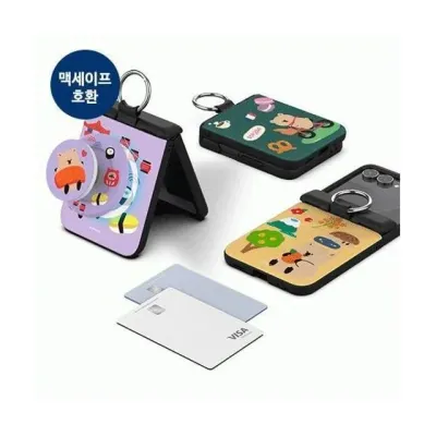 여행 일러스트 자석 마그네틱 오토 힌지보호 카드 도어범퍼 케이스 Z플립7