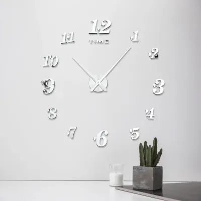 DIY 미니하트 붙이는 벽시계 디자인벽시계 실버