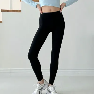 기모 레깅스 9부 무발 겨울