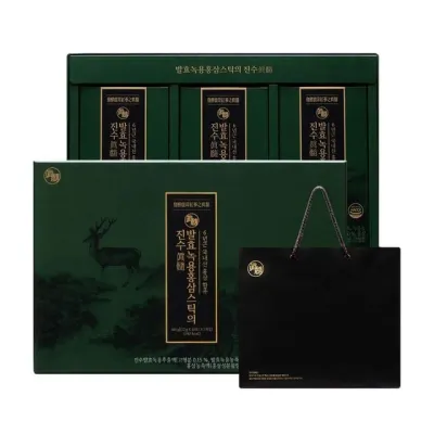 추석특가 진웰스 발효녹용홍삼스틱의진수 12g x 30포 일화 홍삼 명절선물