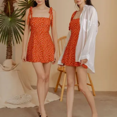 체형커버 휴양지 호캉스 플라워 홀터넥 모노키니 원피스 수영복