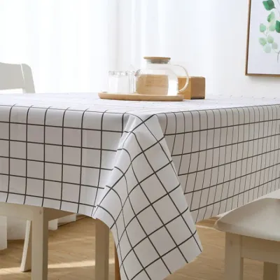 식탁보 사각 체크 방수 테이블보 PEVA 137x137cm RD-11762