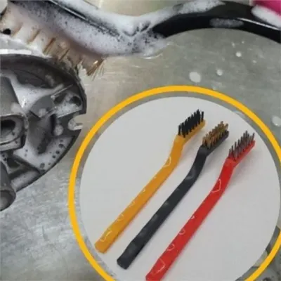 세척용 솔 3P 청소 브러쉬 다용도 주방 싱크대 틈새 철제 욕실 나일론 황동