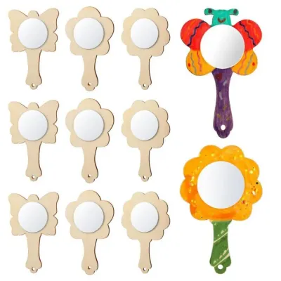 사이노텍 나무 손거울 DIY 만들기 꾸미기 키트 나무조각세트 우드카빙