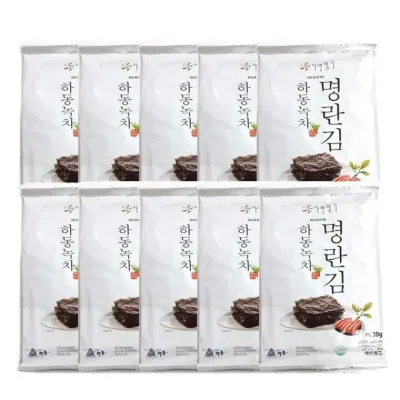 (벌크)명란 뿌린 하동녹차 명란 전장김 30g 10봉
