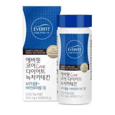 내츄럴플러스 - 에버핏 코어 다이어트 녹차 카테킨 500mg x 60정