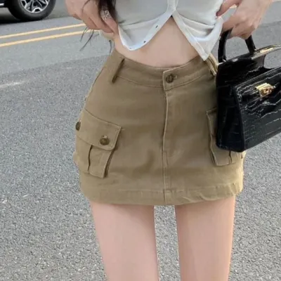 카고 미니스커트 캐주얼 숏 패션 스커트 여성스커트 치마