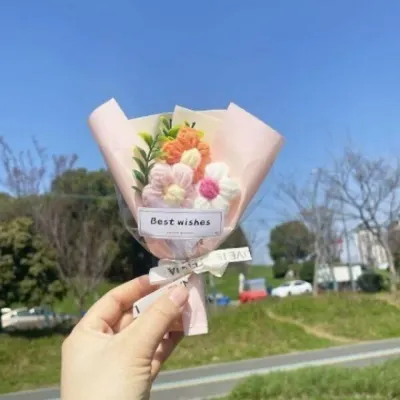 니트 미니 꽃다발