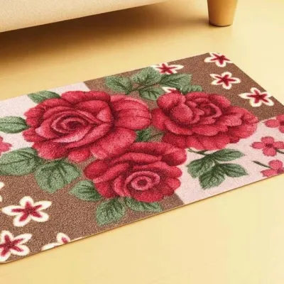 장미꽃 발매트 중 48x78cm 업소용현관매트 발판매트