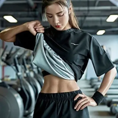 여성 땀복 3종 세트 운동용 트레이닝복 반팔 긴팔 팬츠