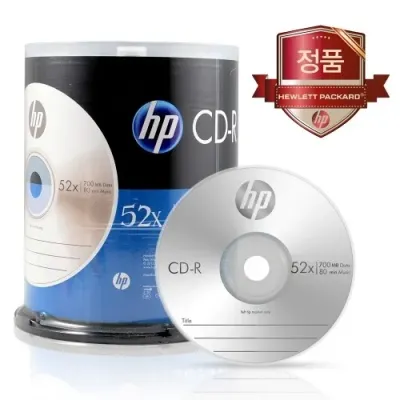 혜명잡화몰 HP CD-R 52X 100P벌크 700MB / 80min - 박스 (6개입) 기록매체 사진백업 음악CD굽기 디지털기록