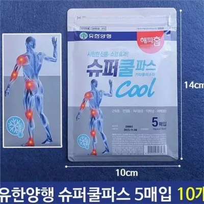 쿨링 파스 시원한 파스 냉감 어르신 붙이는 패치 냉찜질 스포츠 활동성 회복 찜질 피로 간편 야외 신체