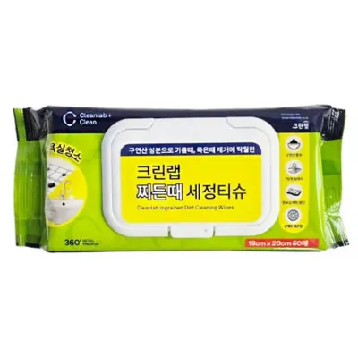 크린랩 찌든때 묵은때 세정티슈 50매 주방 욕실 청소티슈