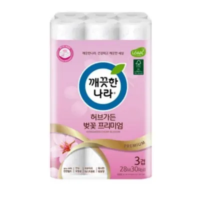 벚꽃향 프리미엄 3겹 화장지 두루마리 휴지 롤휴지