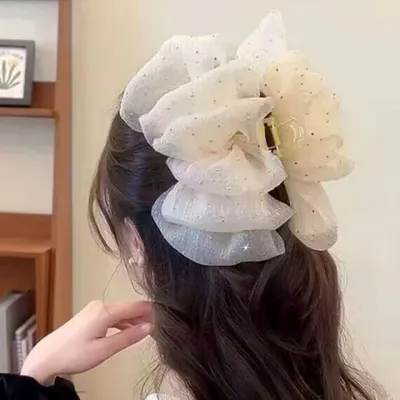 여성 왕집게핀 큐빅 반짝이 올림머리 헤어핀