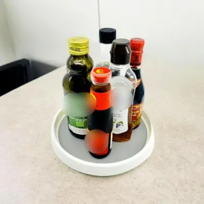 360도 회전 주방수납트레이 주방정리 수납정리함