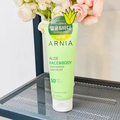 메이크업 아르니아 알로에 페이스 바디 선크림 메이크업파운데이션