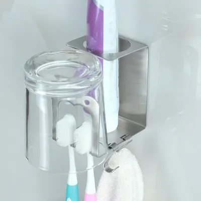 멀티활용 치약 칫솔걸이 무타공 치약거치대