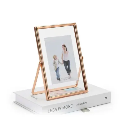 아기 추억 가족 사진액자 테이블 메탈 포토 기념사진 프레임 4x6 제작
