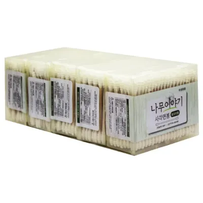 나무이야기 사각면봉 200P 5갑