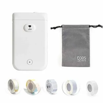 카피어랜드 라벨프린터기 세트 (D30S화이트 파우치 라벨지5개) 개 (1개입) 라벨출력기 라벨프린터라벨지 휴