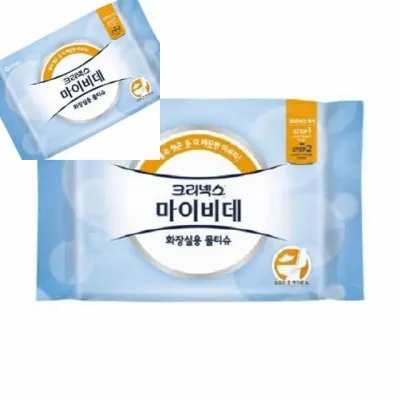 크리넥스 비데 물티슈 리필 46매 세정티슈 행주티슈 물수건 도톰한물티슈
