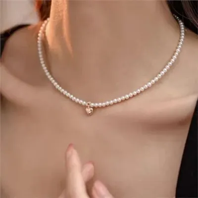여성 진주 목걸이 여성 레이어드 목걸이 포인트 데일리 심플 선물 캐주얼 오피스 가벼운 페미닌 여름 실버