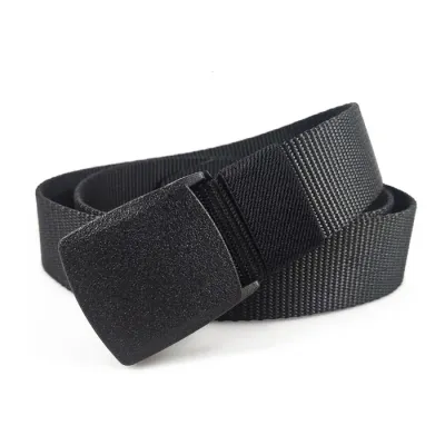 남자 캐주얼 벨트 38mm 패브릭 버클 등산 청바지