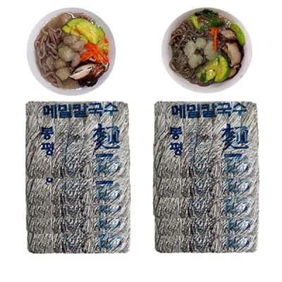 봉평 메밀 칼국수(생면)-1박스(1.4kgx10봉)70인분 업소전문용 옹심이칼국수