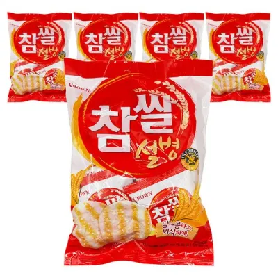 크라운제과 참쌀설병 128gx5개입