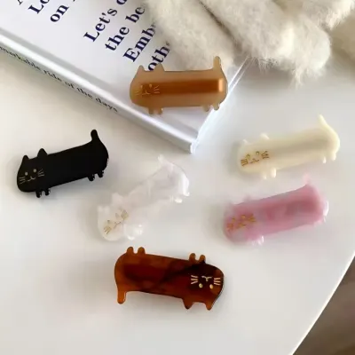 [지앤지] 고양이 마블 머리핀 집게핀 헤어집게 헤어클립 반묶음 포인트 앞머리 옆머리 헤어핀 헤어소품