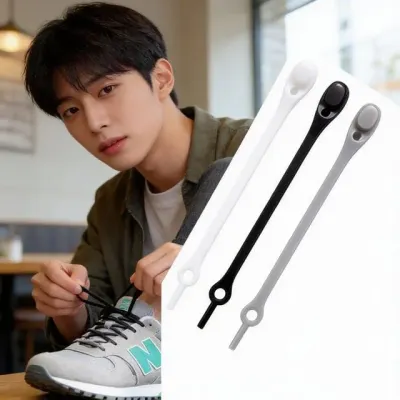 운동화 실리콘 신발끈 묶지않는 끈 헬스 조깅 데일리슈즈 고정용품 12P