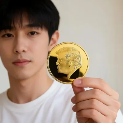 트럼프 기념주화 대통령 대선 굿즈 소장용 기념품 컬렉션 선물 기념 메달
