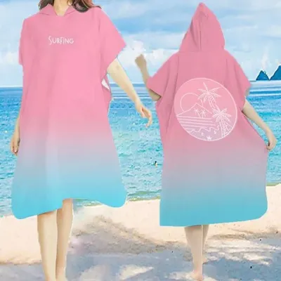 극세사 후드 대형 비치 타올 타월 입는 수건 수영