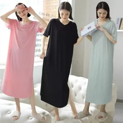 쿨무드 아이스 반팔원피스 반팔 냉장고 원피스 아이스 여름 홈 잠옷 쿨링