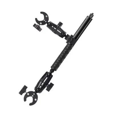 인스타360 액션캠 모터바이크 설치 키트 115cm 셀피스틱 클램프 세트 X5 X4 자전거 오토바이