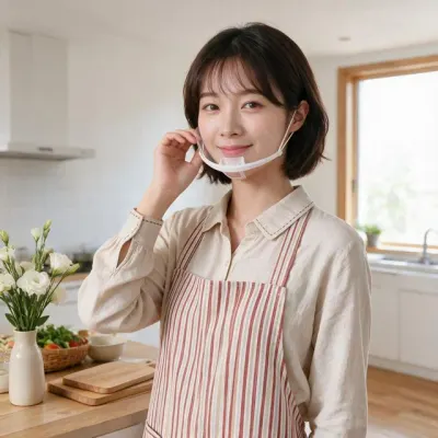 위생 마스크 투명 가림막 급식 배식 조리실 조리원 식당 음식점 주방 위생관리 용품