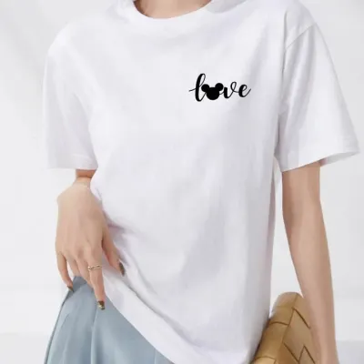 러브 003 30수 빅사이즈 남 여 무지 반팔