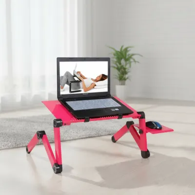 각도조절 접이식 노트북 테이블 침대 좌식 책상 마우스 거치대 포함 42x26cm