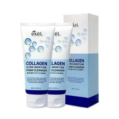 이켈 콜라겐 울트라 모이스처 폼 클렌저 180ml-2개 폼클렌징 클렌징폼 세안제