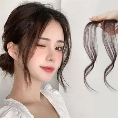 여성 앞머리 부분 가발 여성 s컬 앞머리 웨이브 옆머리 가르마 헤어