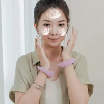 실리콘 세안 팔찌 손목 밴드 2P 소매물 흐름 방지 소매젖음 팔뚝 세수