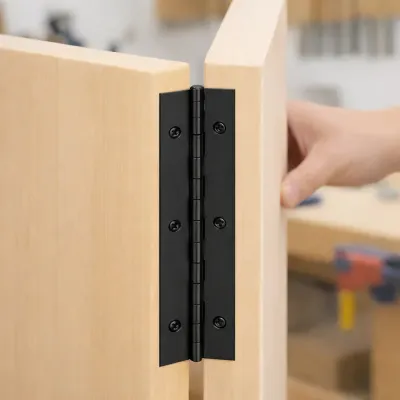 150mm 피아노 경첩 긴 롱 싱크대 코너 힌지 2p 블랙