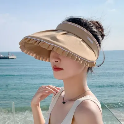 프릴리즈 와이드챙 썬캡 스트랩 자외선차단 여름모자