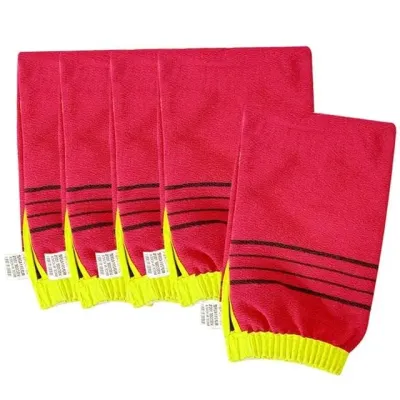 때밀이 목욕타올 양면 5P 목욕수건 등밀이타올 세트