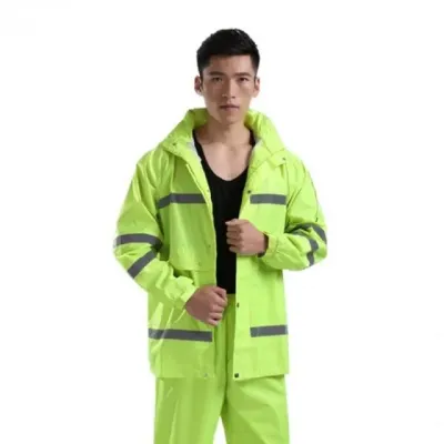 방수 작업복 안전 우의 야광 레인코트