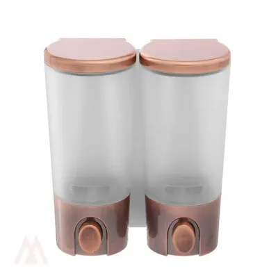 원형 디스펜서 2구 400ml 샴푸용기 깔끔한디자인 튼튼하고위생적인