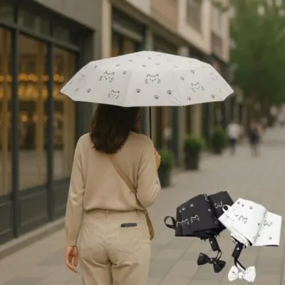 휴대용 가벼운 양산 양우산 우산 암막 접이식 고양이 레이스양산 고양이양산 자동양산 우양산 예쁜우산